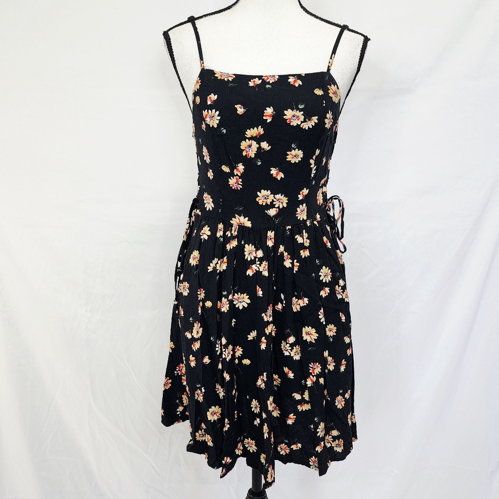 Sequin Hearts Daisy Lace-Up Side Sundress Witg Pockets